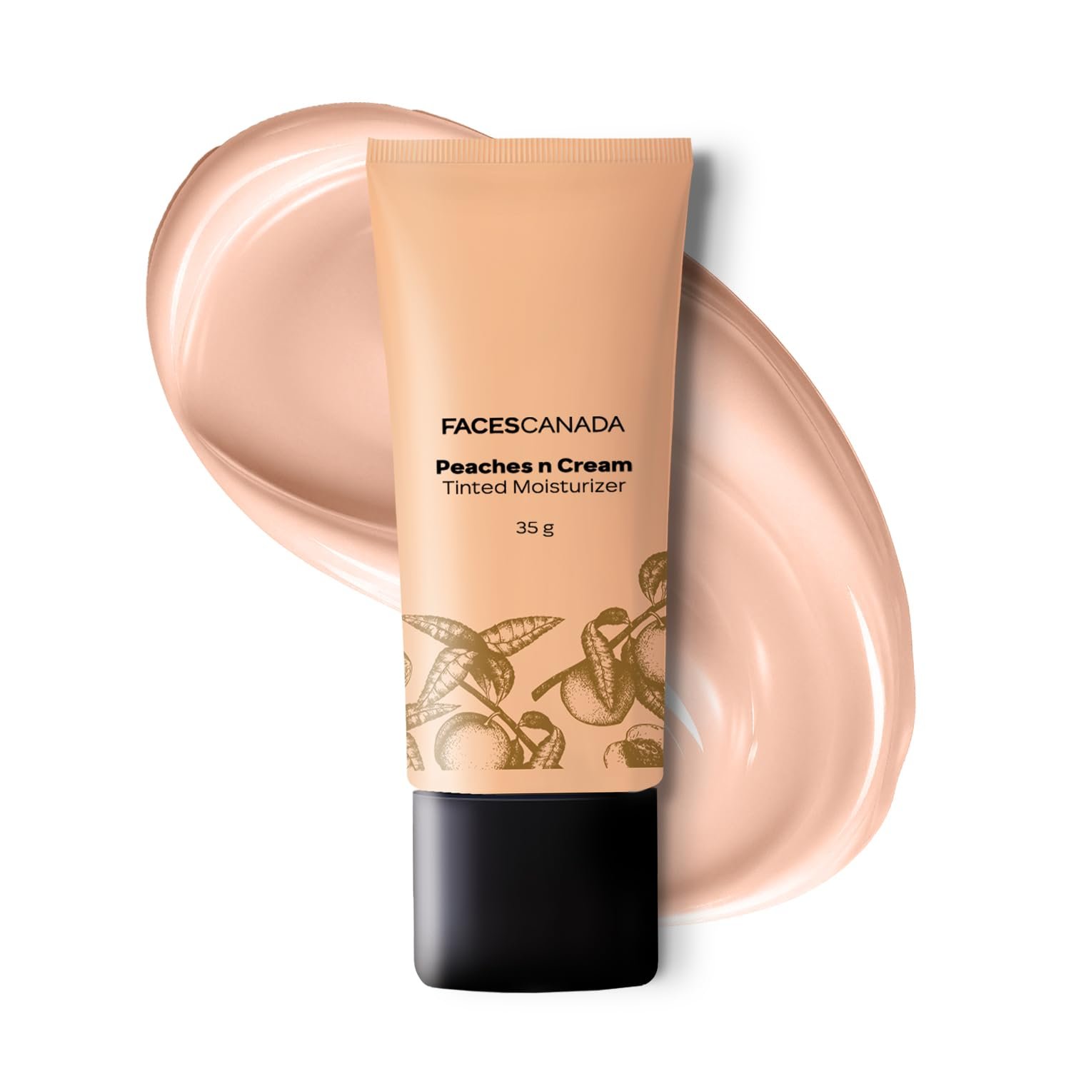 FACES CANADA Peaches N Cream Tinted Moisturizer - Light 01, 35 g | Soft Peachy, Natural Glow | Lightly Tinted BB Cream |