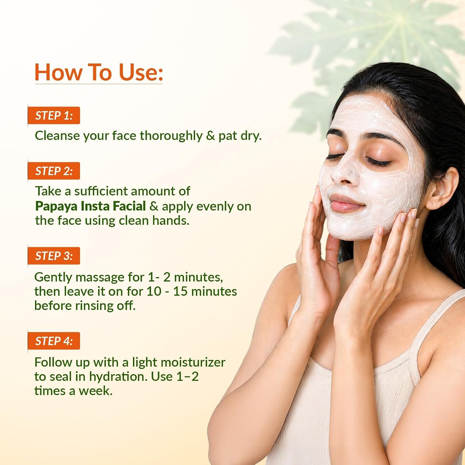 Lotus Botanicals Papaya & Niacinamide Insta Facial | 3-in-1 Facial | 50g thumbnail