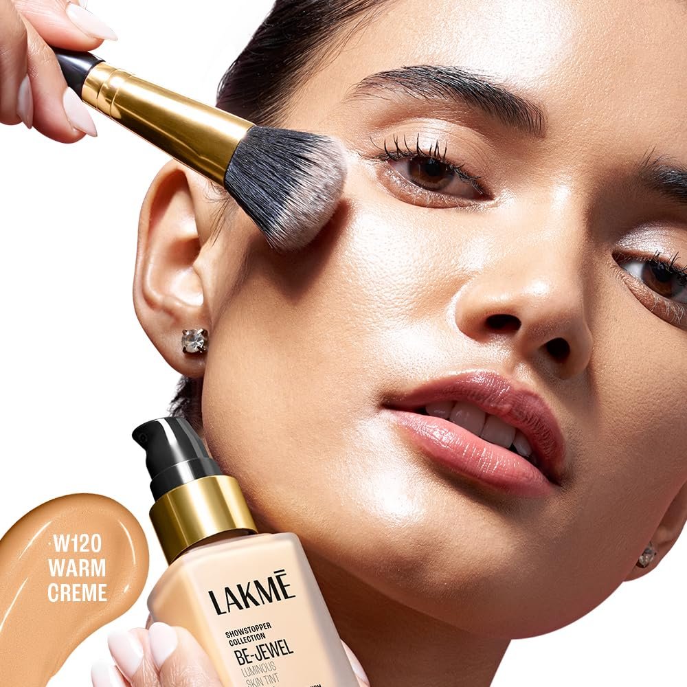 LAKME Be-Jewel Luminous Skin Tint, 25ml, for Radiant, Smooth and Luminous Finish, with Light-Reflecting Polymers, 24HR Filter-Like Wear, Foundation for Women Dry Skin, for Women - Warm Beige thumbnail