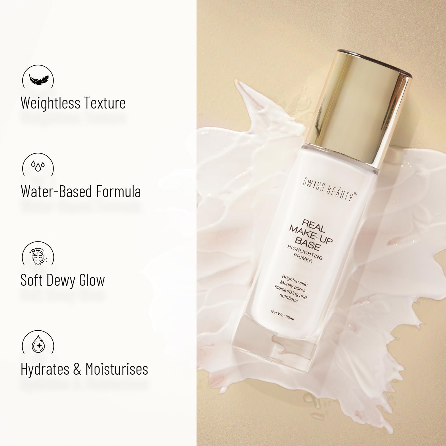 Swiss Beauty Real Makeup Base Highlighting Primer / 32Ml thumbnail