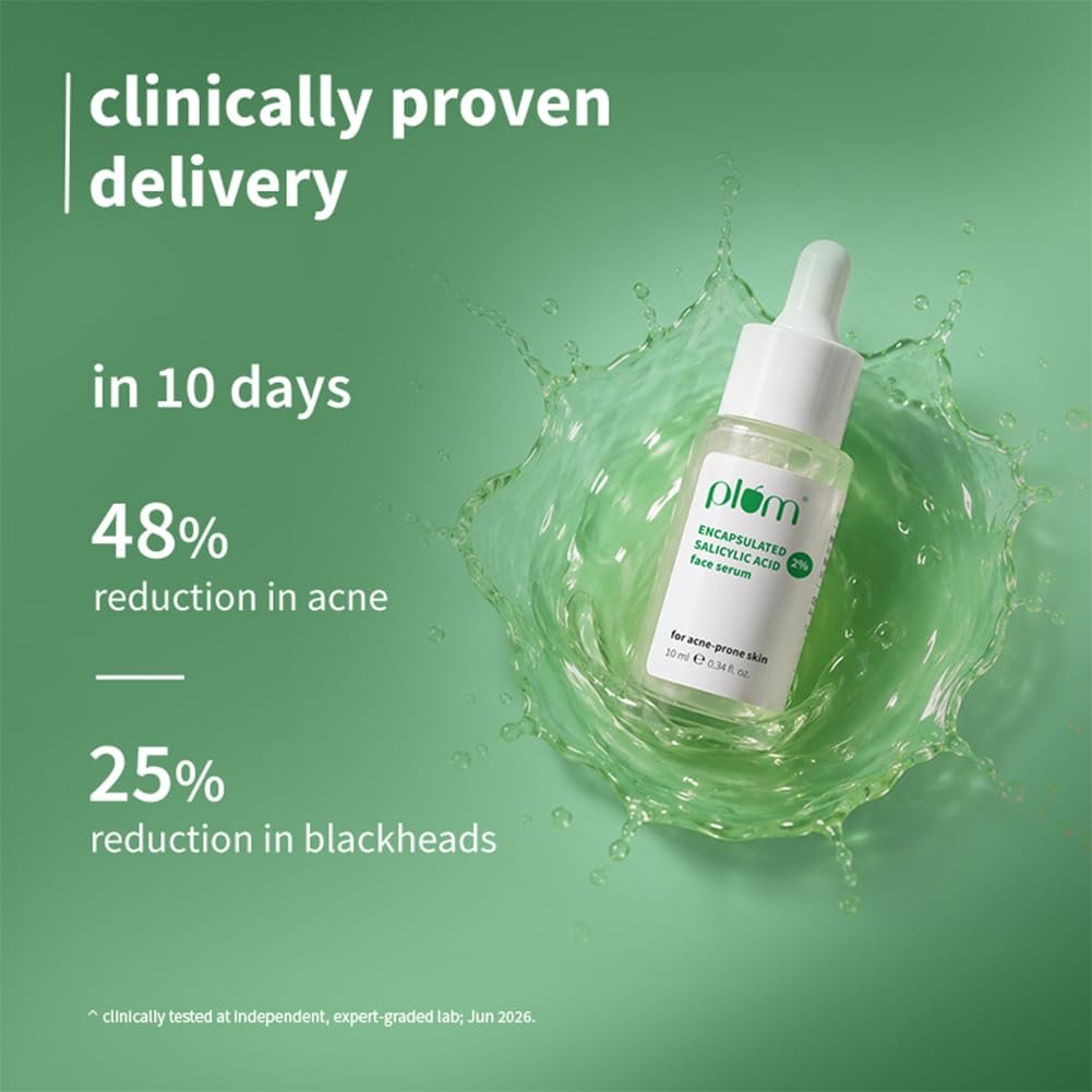 Plum 2% Salicylic Acid Face Serum for Acne & Blackheads | Oil Control & Pore Cleansing / For Men & Women | 10 ml thumbnail
