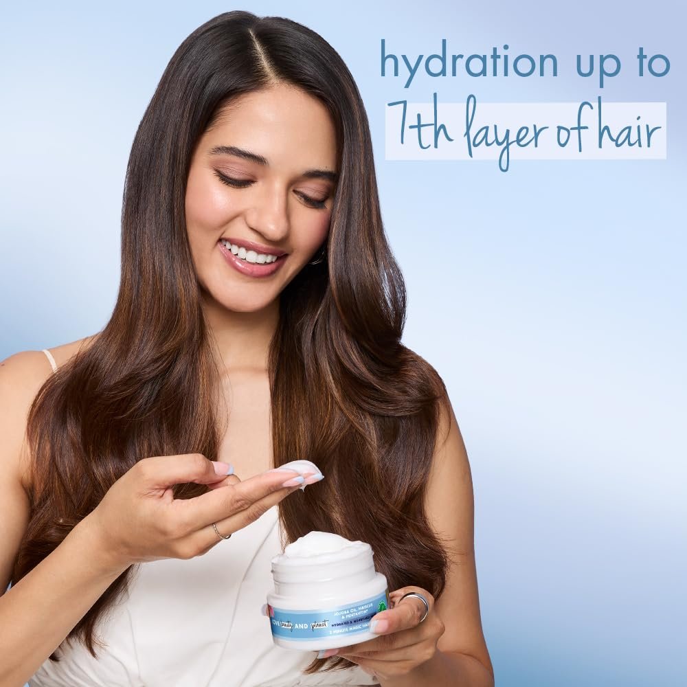 Love Beauty & Planet Jojoba Oil, Hibiscus & Pentavitin Hydrate & Nourish Hair Mask | Deep Conditioning Treatment for Hydrated, Soft, Smooth & Manageable Hair | 200ml thumbnail
