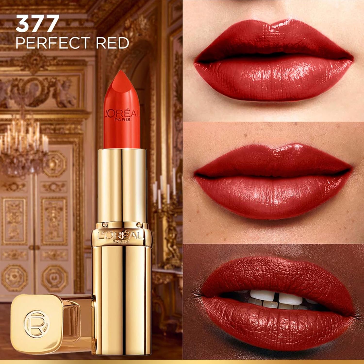 L'Oréal Paris Color Riche Satin Lipstick, 377 Perfect Red thumbnail