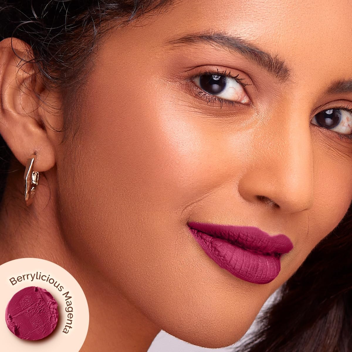 Mamaearth Moisture Matte Longstay Lipstick With Avocado Oil & Vitamin E For 12 Hour Long Stay-12 Berrylicious Magenta - 2 G thumbnail
