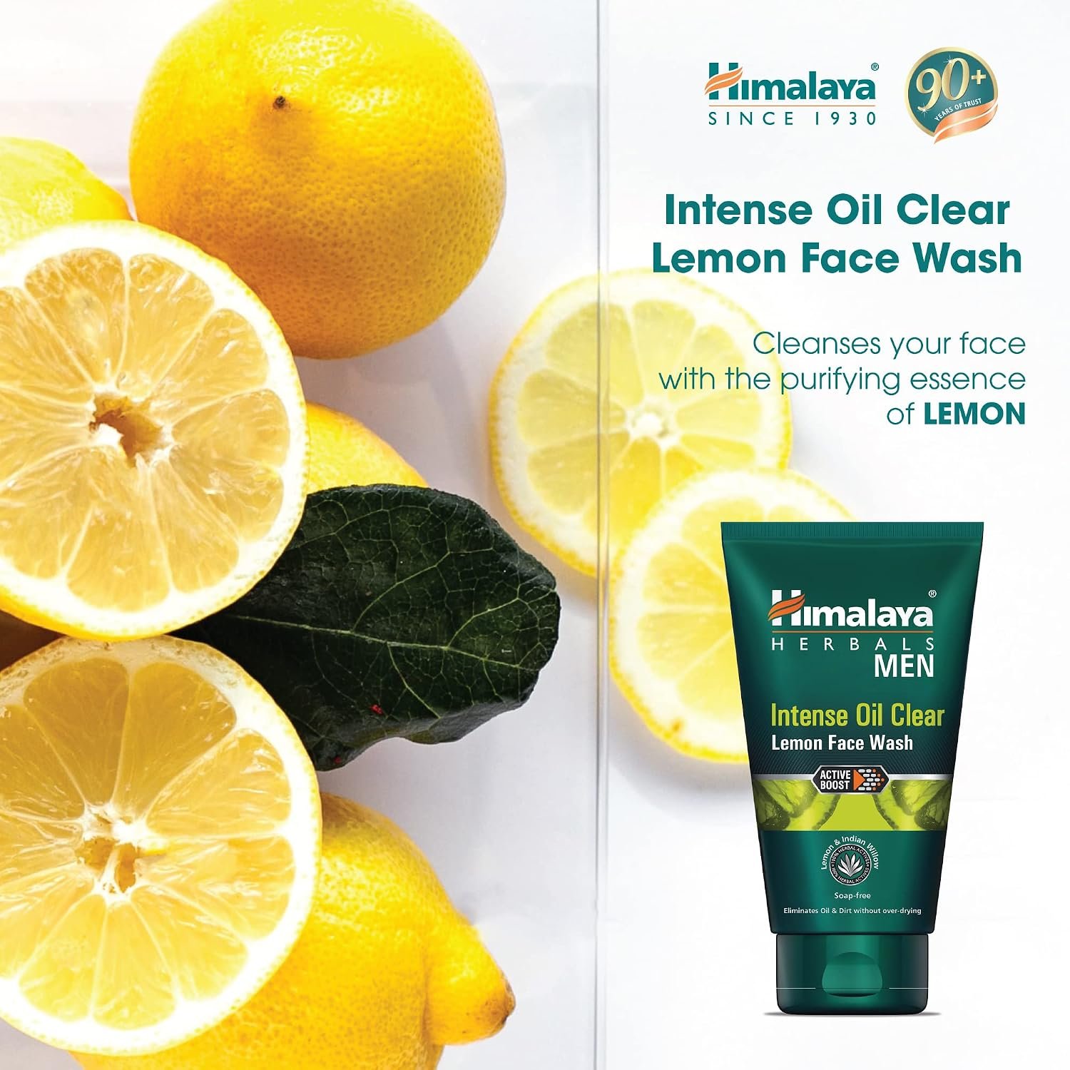 Himalaya Men Intense Oil Clear Lemon Face Wash – Deep Cleansing & Oil Control Facial Cleanser for Fresh, Clear-Looking Skin, 100ml thumbnail