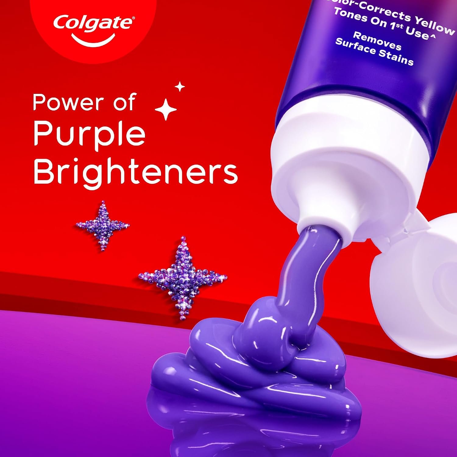 Colgate Visible White Purple Toothpaste and Toothbrush for Teeth Whitening, Helps Remove Surface Stains, Whitens Yellow Teeth, Enamel-Safe for Daily Use, 120g thumbnail