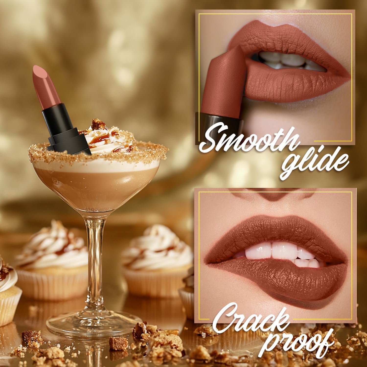 FACES CANADA Comfy Matte Wow Bullet Lipstick - Caramel Swirl (Brown) 4.2g | Smooth Matte Finish | Highly Pigmented | Long Lasting | Super Hydrating | Glides Effortlessly thumbnail