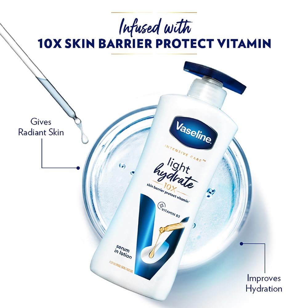 Vaseline Light Hydrate Serum In Lotion, 400 ml | Superlight & Non-Sticky for Hydration Boost thumbnail