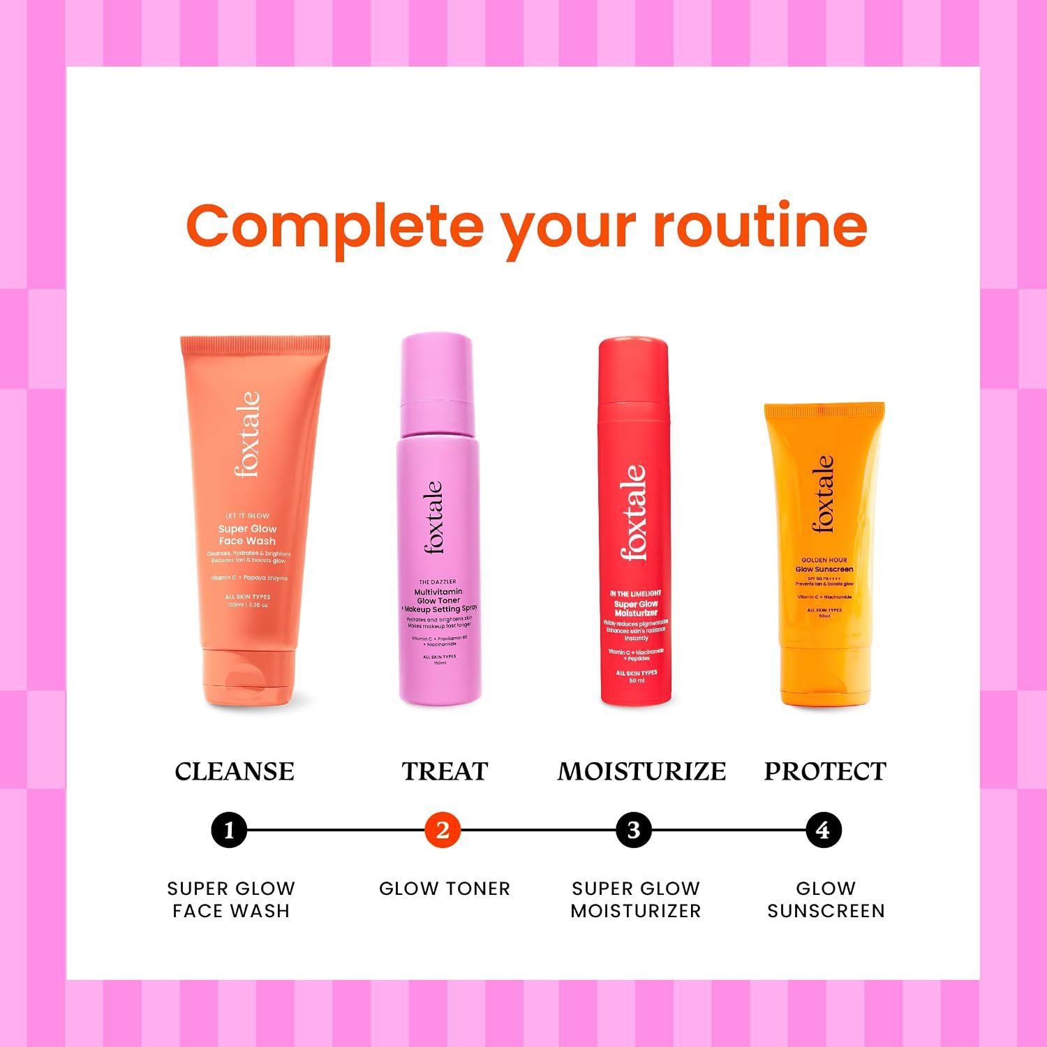 Foxtale Multivitamin Glow Toner & Makeup Setting Spray with Vitamin C & Niacinamide, Hydrating Toner for Glowing Skin, Alcohol-Free, For All Skin Types, 150 ml thumbnail