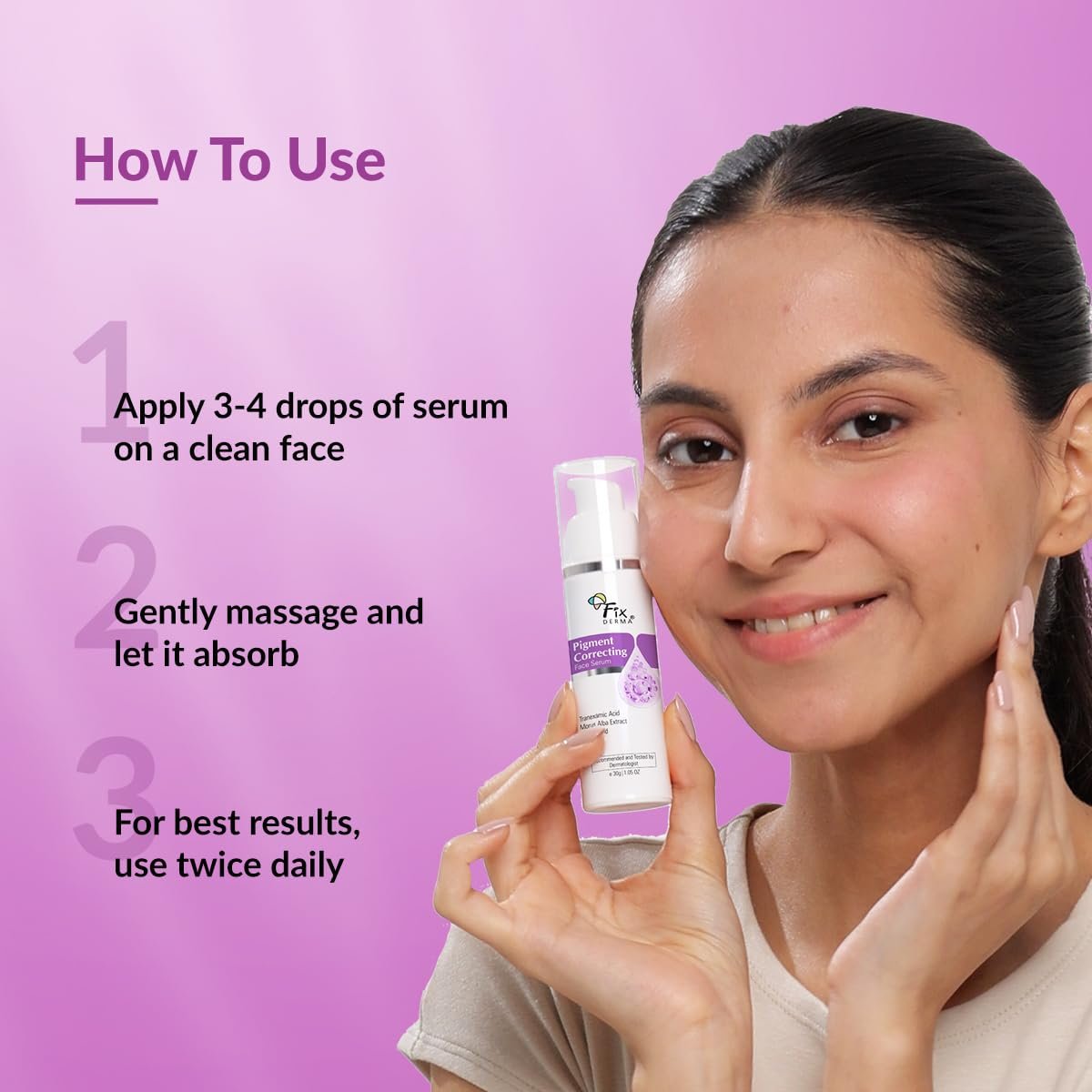 Fixderma Tranexamic Acid Pigment Correcting Serum | Face Serum for Melasma, Hyperpigmentation & Acne Spots | Acne Face Serum for Men & Women-30gm thumbnail