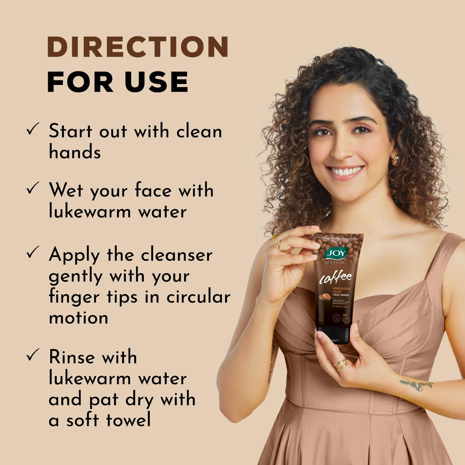 Joy Tan Removal Exfoliating Coffee Face Wash (150ml) | Energizes Dull Skin & Reduces Puffiness | Deep Cleansing Exfoliating Face Wash for All Skin Types, Men & Women thumbnail