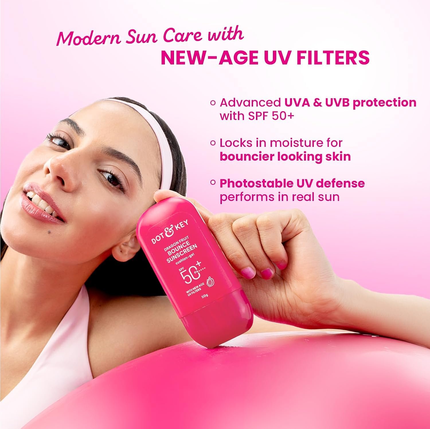 Dot & Key Dragon Fruit Bounce Sunscreen In-Vivo Tested SPF 50+ PA++++ 50g thumbnail