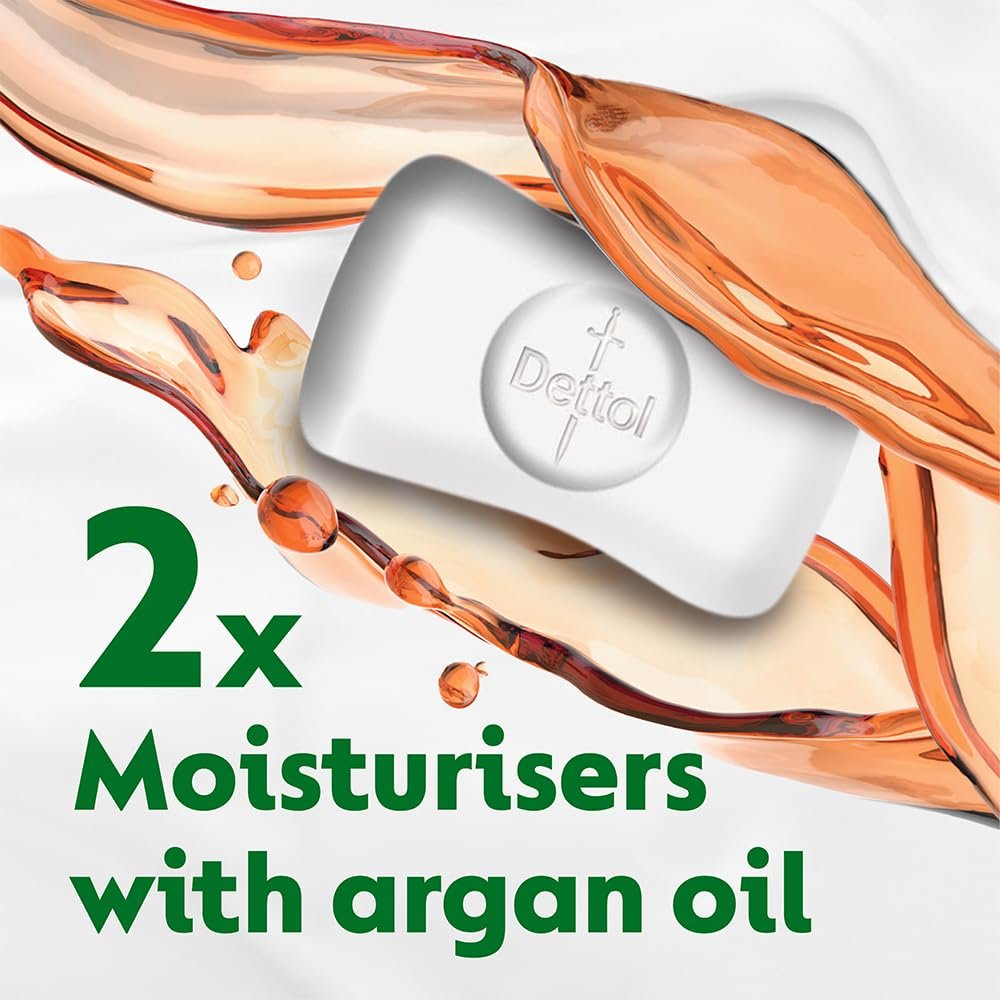 Dettol Skincare Moisturizing Beauty Bathing Soap Bar with Argan Oil (750gm) | Softer Skin, 150gm, Pack of 5 thumbnail