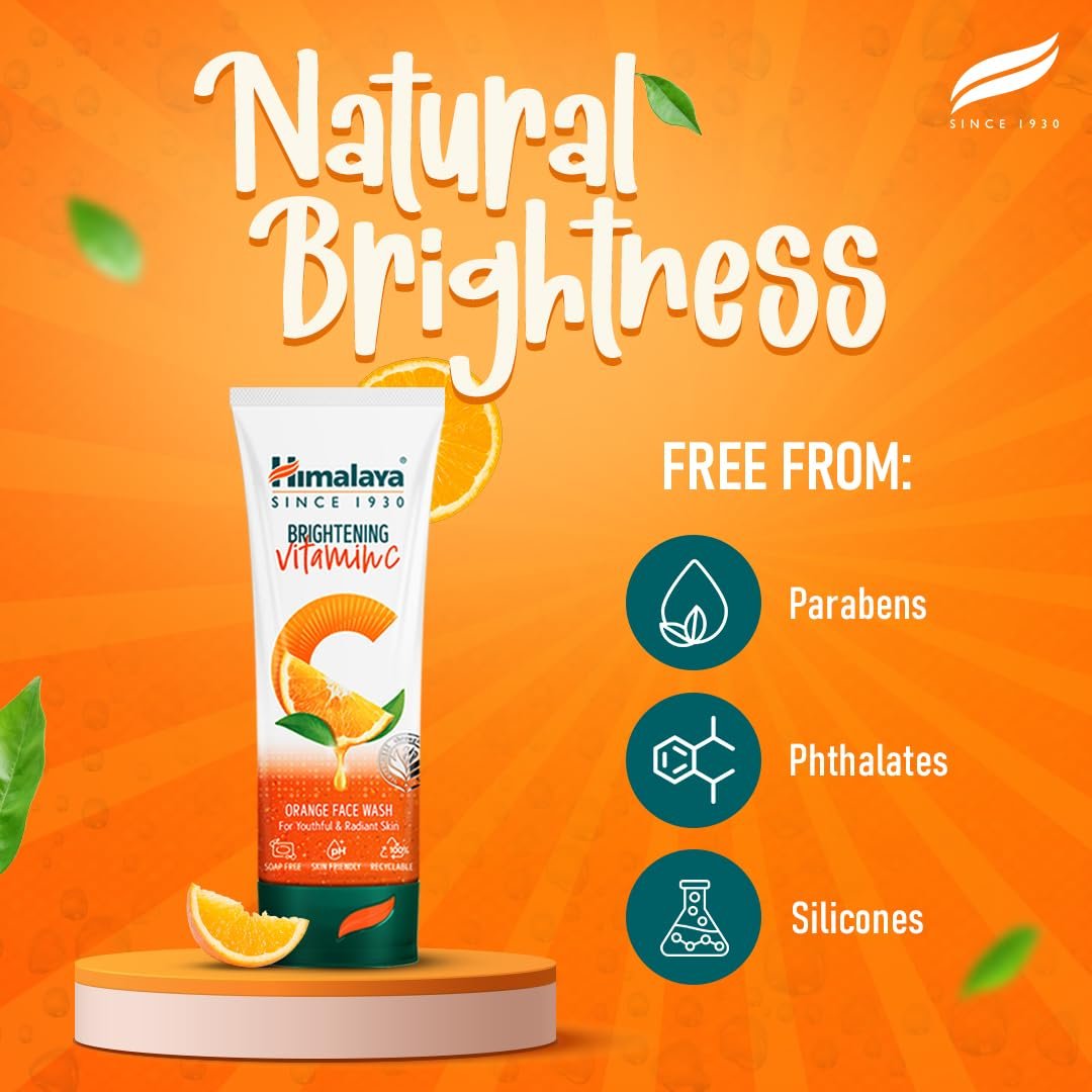 Himalaya Brightening Vitamin C Orange Face Wash | Vitamin C & Niacinamide | Brightness for Youthful Radiant Skin | 50ml thumbnail