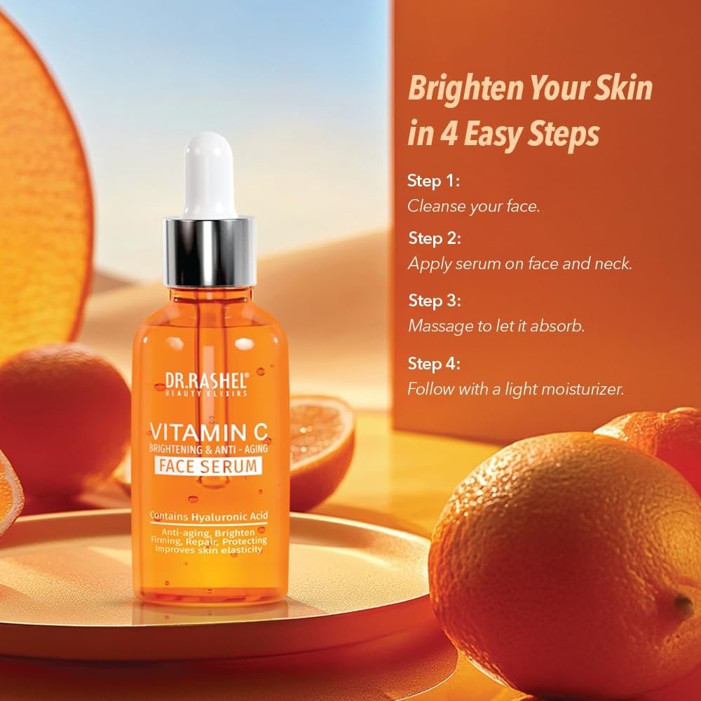 DR.RASHEL Beauty Elixirs Vitamin C Face Serum with Hyaluronic Acid, Skin Brightening, Hydrating & Anti-Aging Serum for Improved Skin Elasticity & Radiance, For Men & Women, 30ml thumbnail