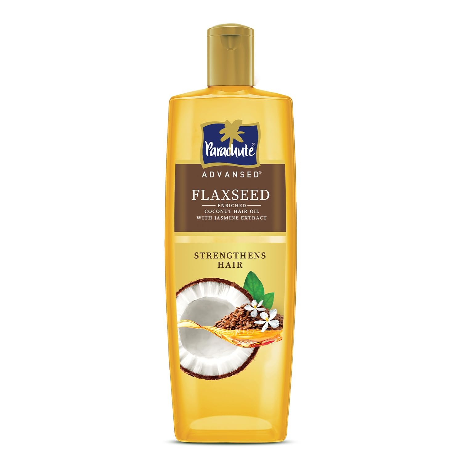 Parachute Advansed Flaxseed Enriched Coconut Hair Oil for Stronger, Smoother Hair | Up to 10x Less Breakage| 2x Softer Hair | Deep Nourishment with Jasmine Extract, 300ml thumbnail