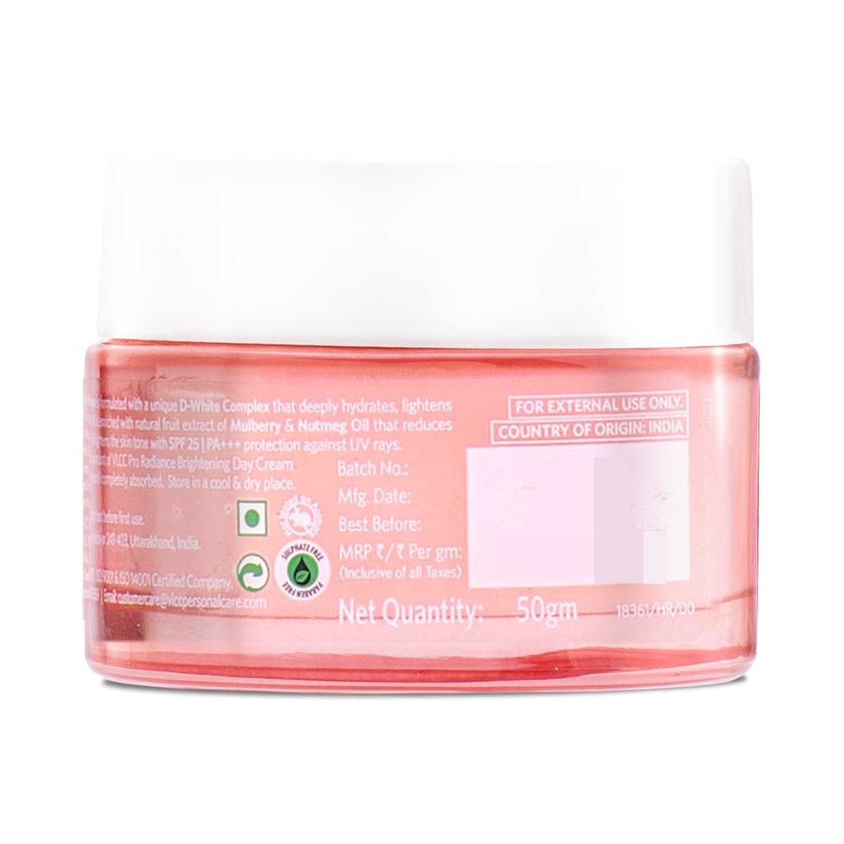 VLCC Pro Radiance Skin Brightening Day Cream SPF 25 PA +++ - 50g For Lightening Dark Spots with UV Protection | Helps Even Tone | With Lavender Oil, Nutmeg Oil, Mulberry Extracts. thumbnail