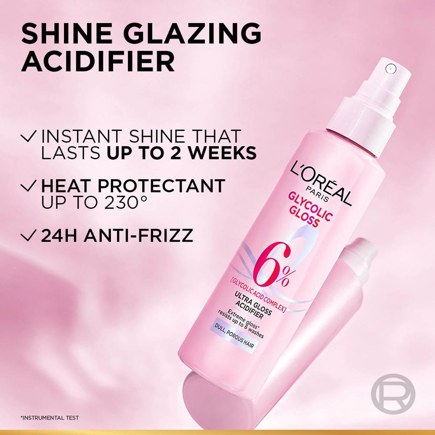 L'Oréal Paris Glycolic Gloss Shine Glazing Acidifier, 100ml thumbnail