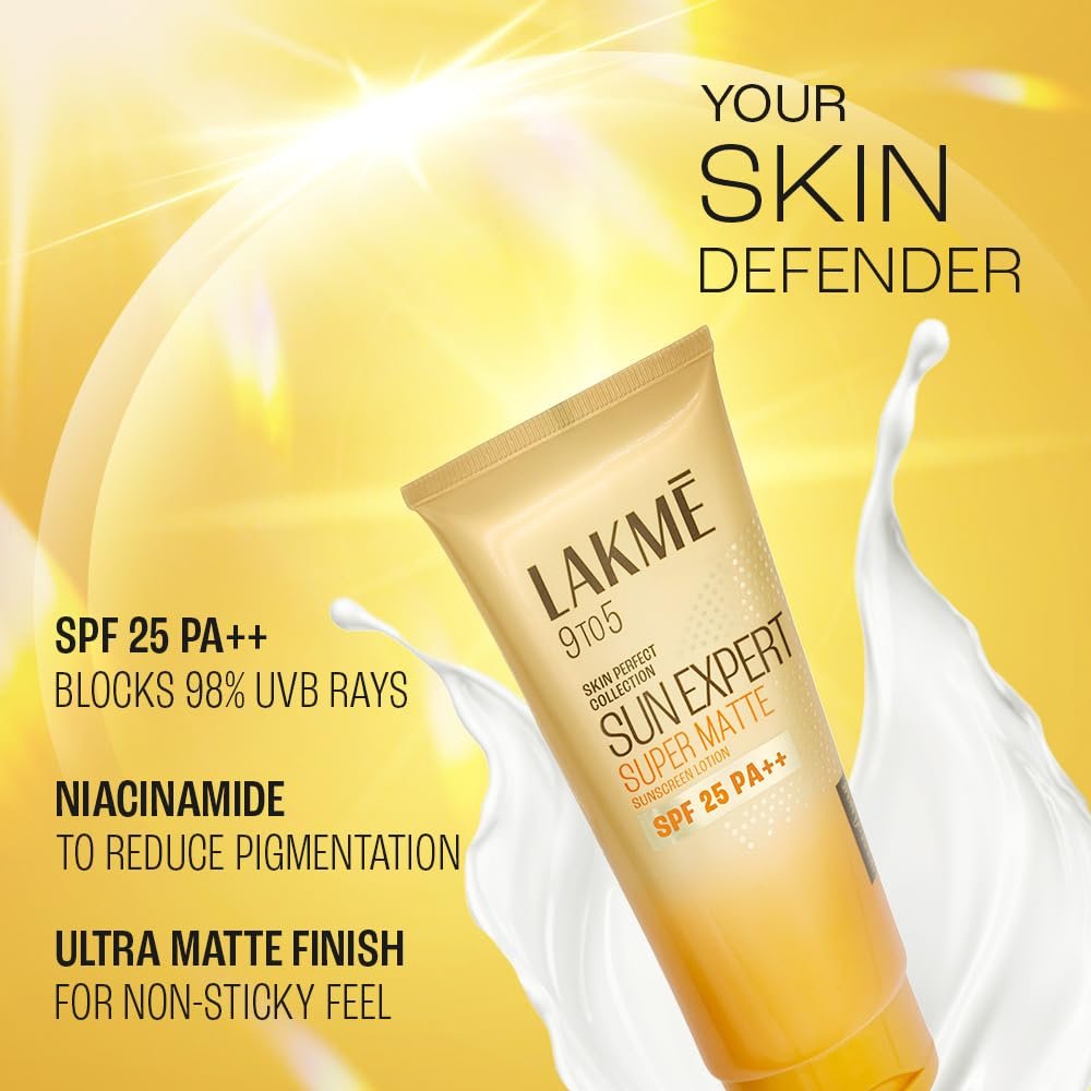 Lakme Sun Expert SPF 25 PA++ Super Matte Lotion Sunscreen 50ml thumbnail