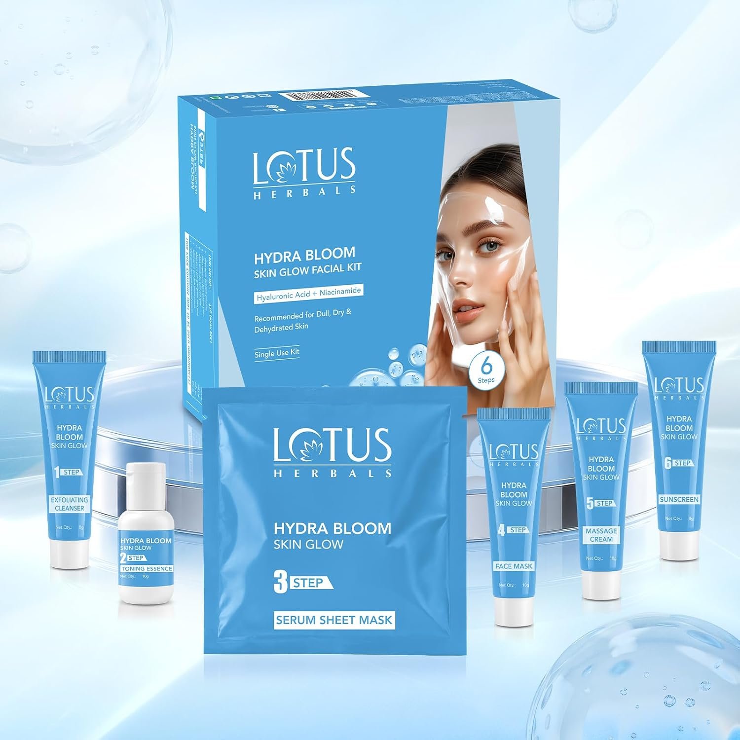 Lotus Herbals Hydra Bloom Skin Glow Facial Kit 170g thumbnail