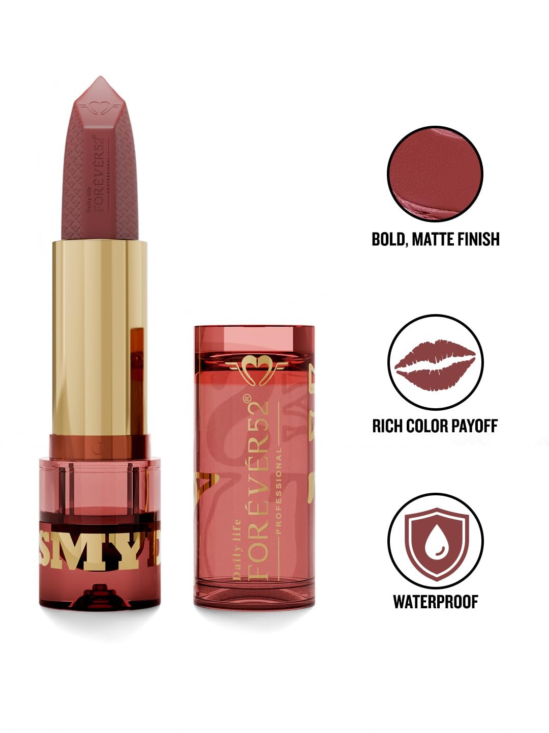 Daily Life Forever52 It's My Day Lipstick | Creamy Matte Lipstick for Bold, Long-Lasting Color | Highly Pigmented, Hydrating & Nourishing Formula (Dreamy Day, 3.5g) thumbnail