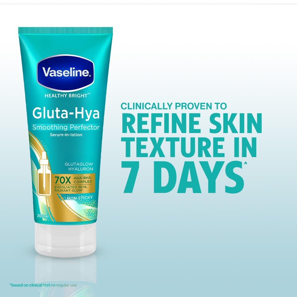 VASELINE Gluta Hya AHA BHA Exfoliating Lotion 200 ML | Exfoliates Dead Skin | Smooths Rough Skin thumbnail