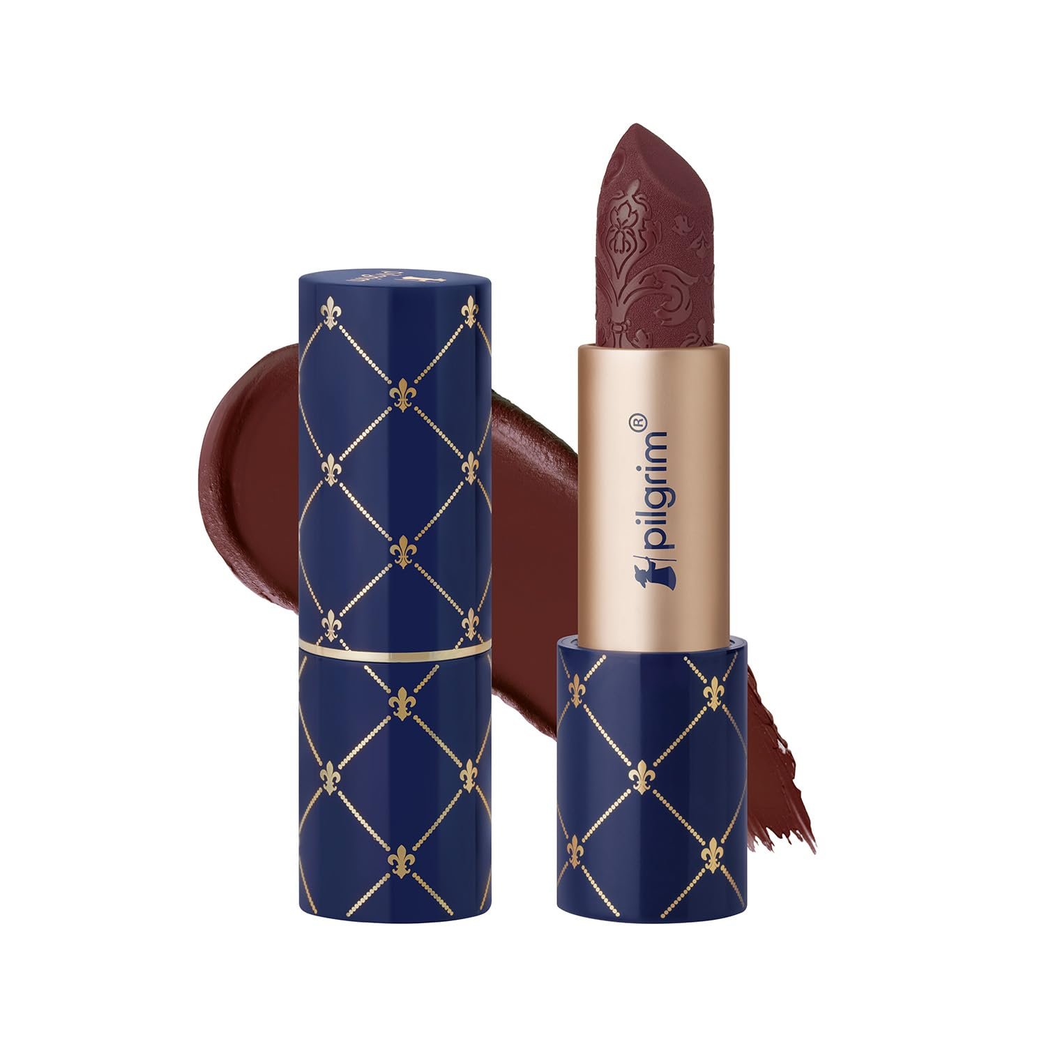 Pilgrim Oh So Crème! Bullet Lipstick | Silky-Matte Finish | Highly Pigmented and Long Lasting | Enriched with Exotic French Grape Seed Oil | (Hot Chocolat-24) thumbnail