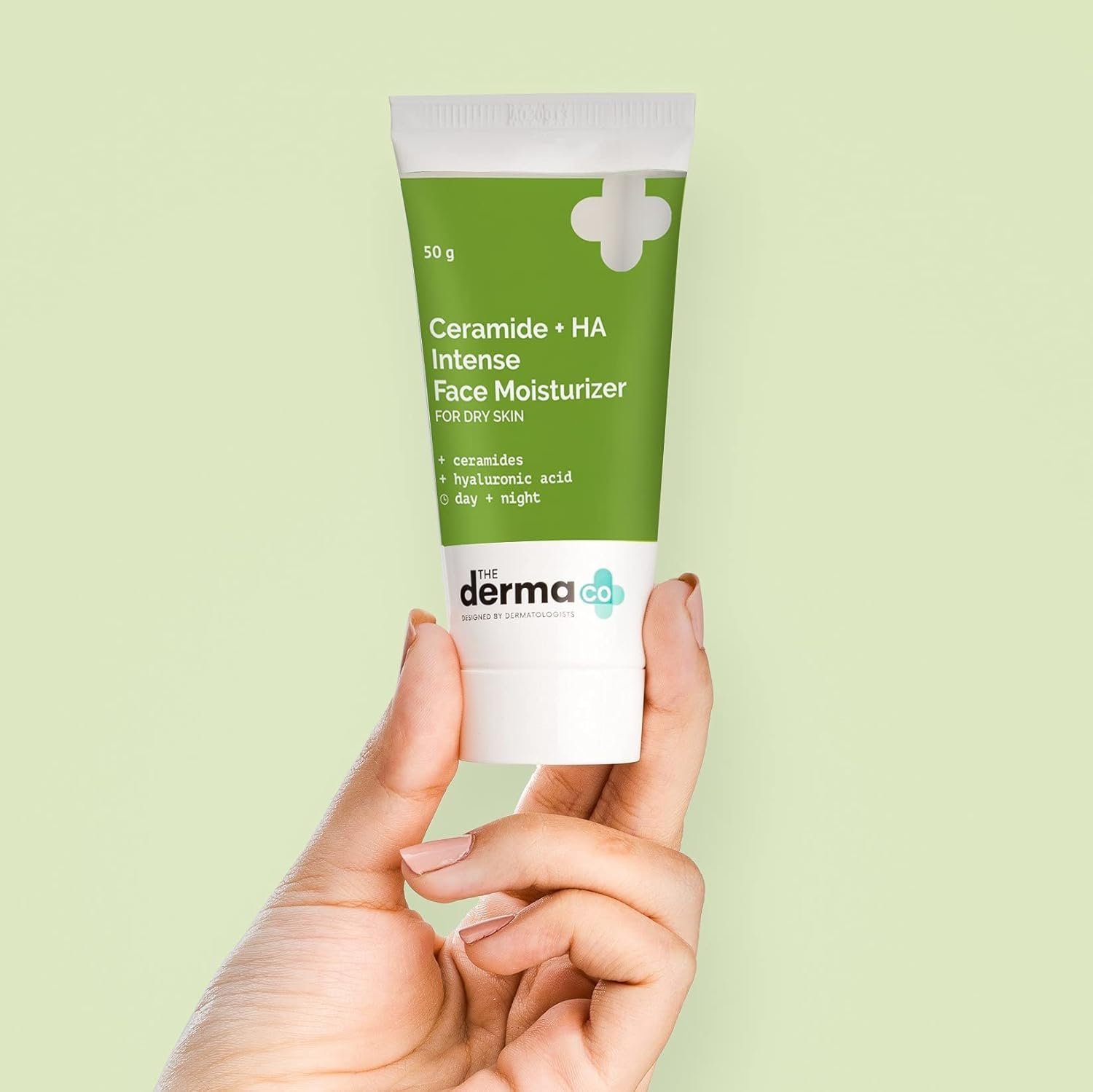The Derma Co Ceramide + HA Intense Moisturizer Cream With Hyaluronic Acid | For Dry Skin | Repairs Dry & Dull Skin | Locks In Moisture | 50 g thumbnail
