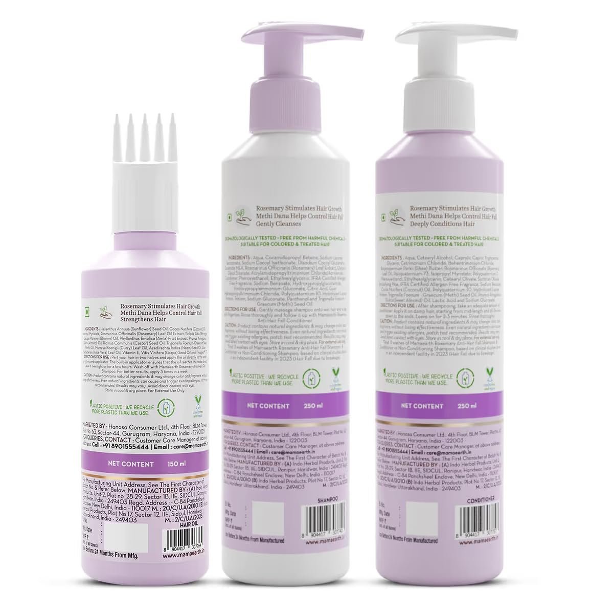 Mamaearth Rosemary Hair Fall Control Kit 650ml thumbnail