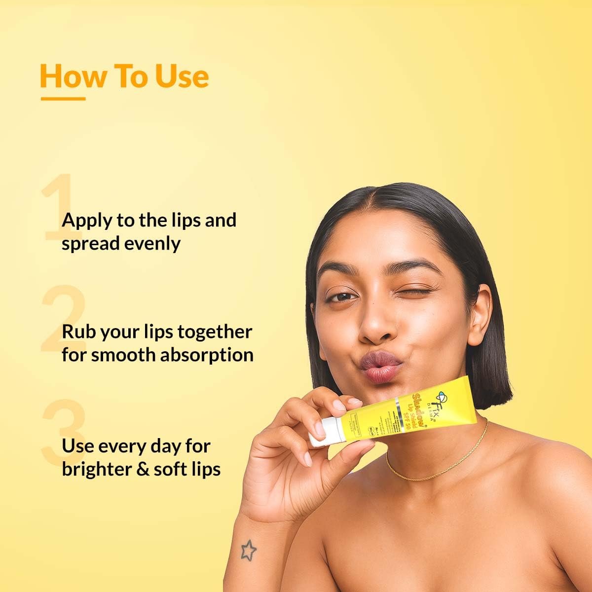 Fixderma Shadow SPF 50 Lip Shield Pa+++ Lip Balm with Cacao Seed Butter & Vitamin E | Prevents Pigmentation & Sun Damage | Lightens Pigmented Lips | Protects Against UVA & UVB Rays - 15gm thumbnail