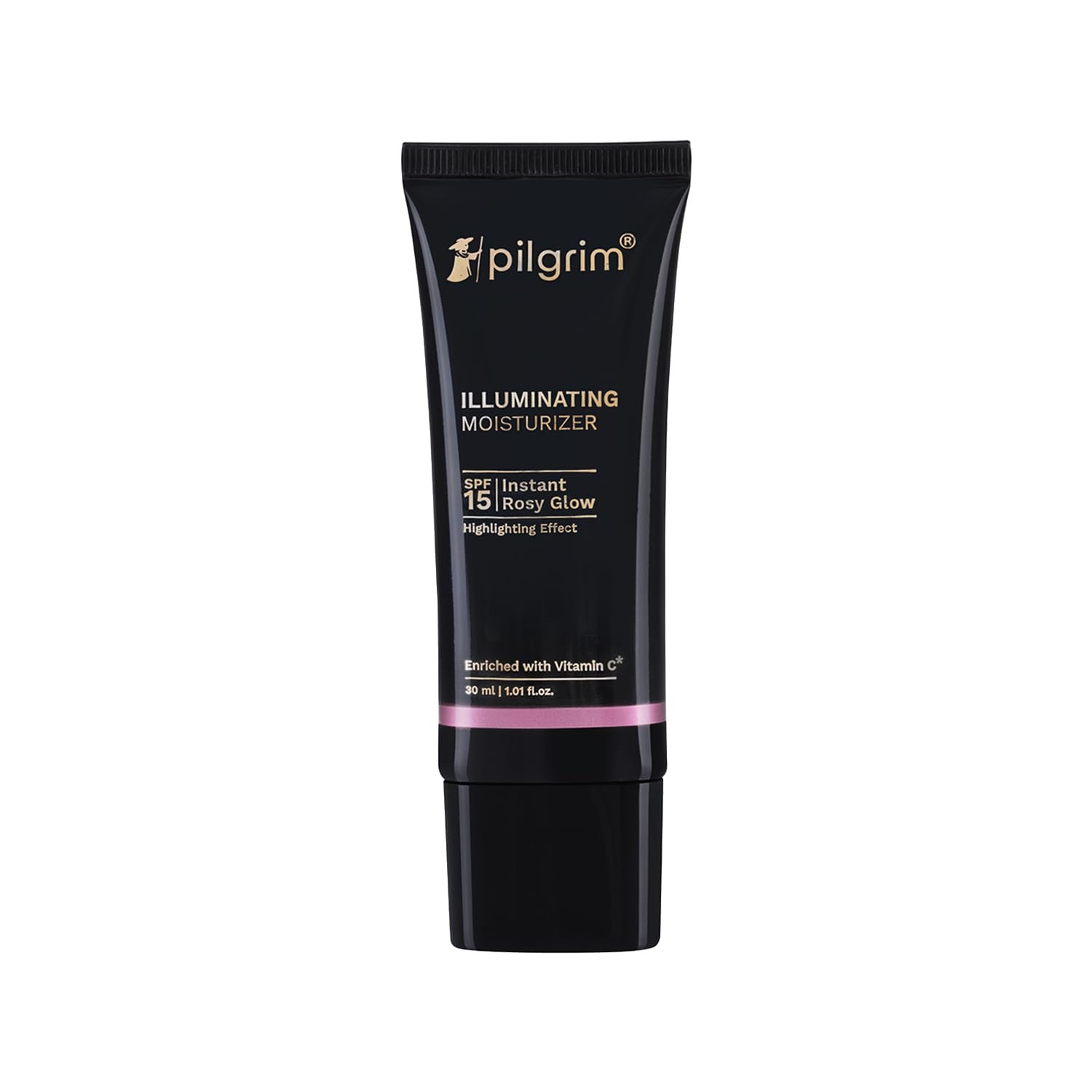 Pilgrim Illuminating Moisturizer Cream For Face | For Instant Rosy Glow & Spf 15 | Non-Greasy Highlighter With Pink Pearl Finish | Enriched With Australian Kakadu Plum | All Skin Types 30Ml thumbnail