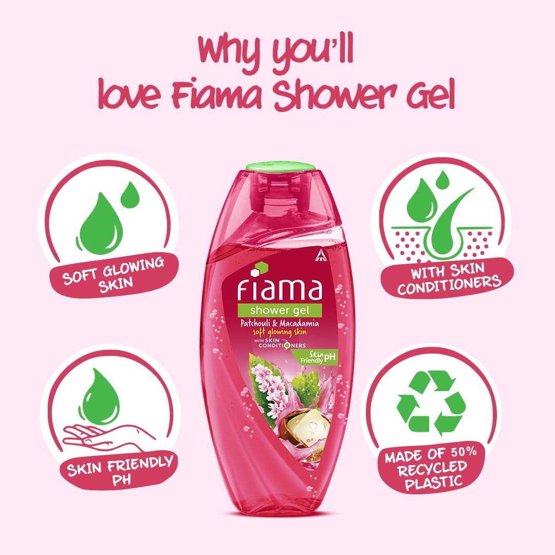 Fiama Body Wash Shower Gel Patchouli & Macadamia, 250ml, Body Wash for Women & Men with Skin Conditioners For Soft, Glowing Skin, Suitable for All Skin Types thumbnail