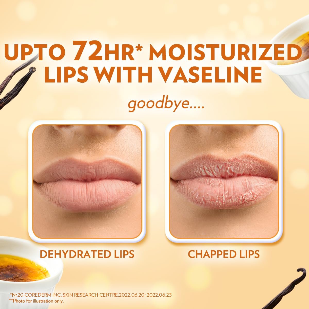 Vaseline Lip Therapy Crème Brûlée | Flavoured Balm for Smooth & Kissable Lips | 72Hr Moisturization | Sweet Dessert Fragrance | 7g thumbnail
