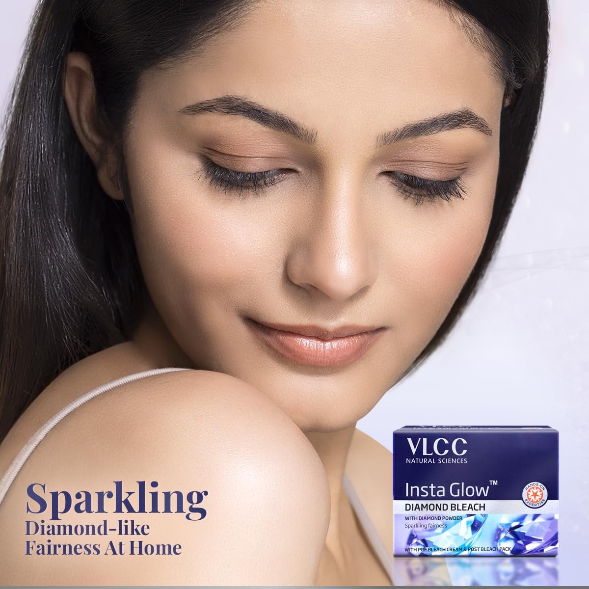 VLCC Insta Glow Diamond Bleach - 402g | With Diamond Powder For Sparkling Fairness | Skin Brightening Bleach | Minimizes Dark Spots, Reduces Facial Hair Visibility. thumbnail
