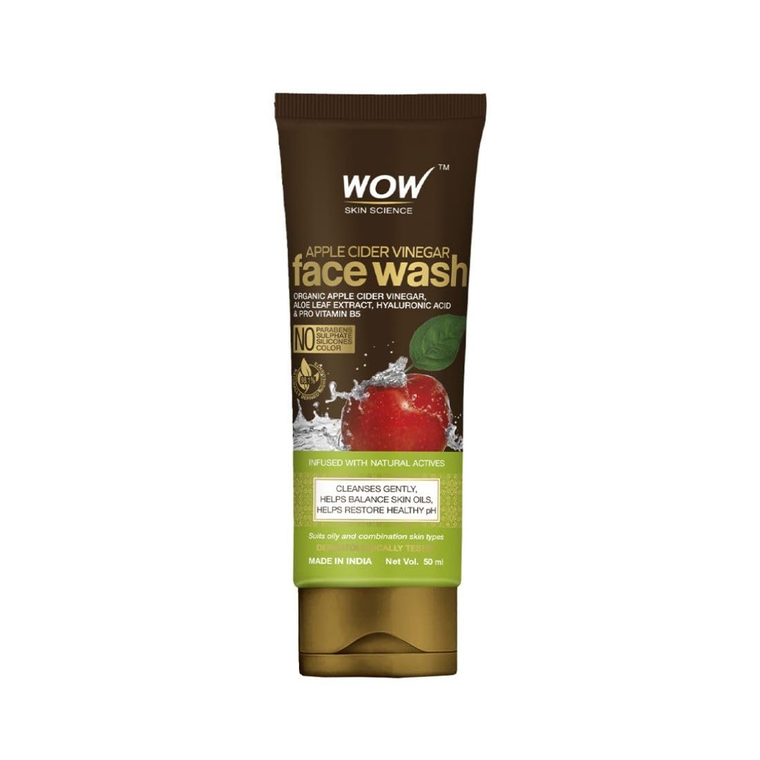 WOW Skin Science Apple Cider Vinegar Foaming Face Wash | Deep Cleansing | For Oily Skin | Fresh, Clear Skin | For Acne & Pimples 100ml