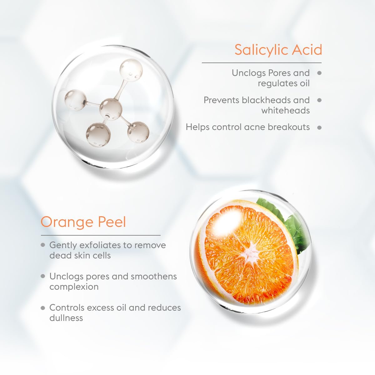 VLCC Salicylic Acid & Orange Peel Serum Facewash - 150 ml for Deep Pore Cleansing for AM | with Free Hyaluronic Acid & Aloe Vera Serum Facewash - 150 ml thumbnail