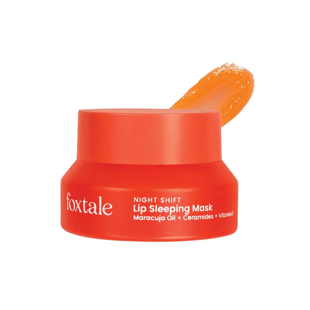 Foxtale Lip Sleeping Mask | With Maracuja Oil, Ceramides & Vitamin E | Repairs Dry, Cracked Lips Overnight | Cushions, Plumps & Hydrates | Tastes Like Watermelon | For All Skin Types |