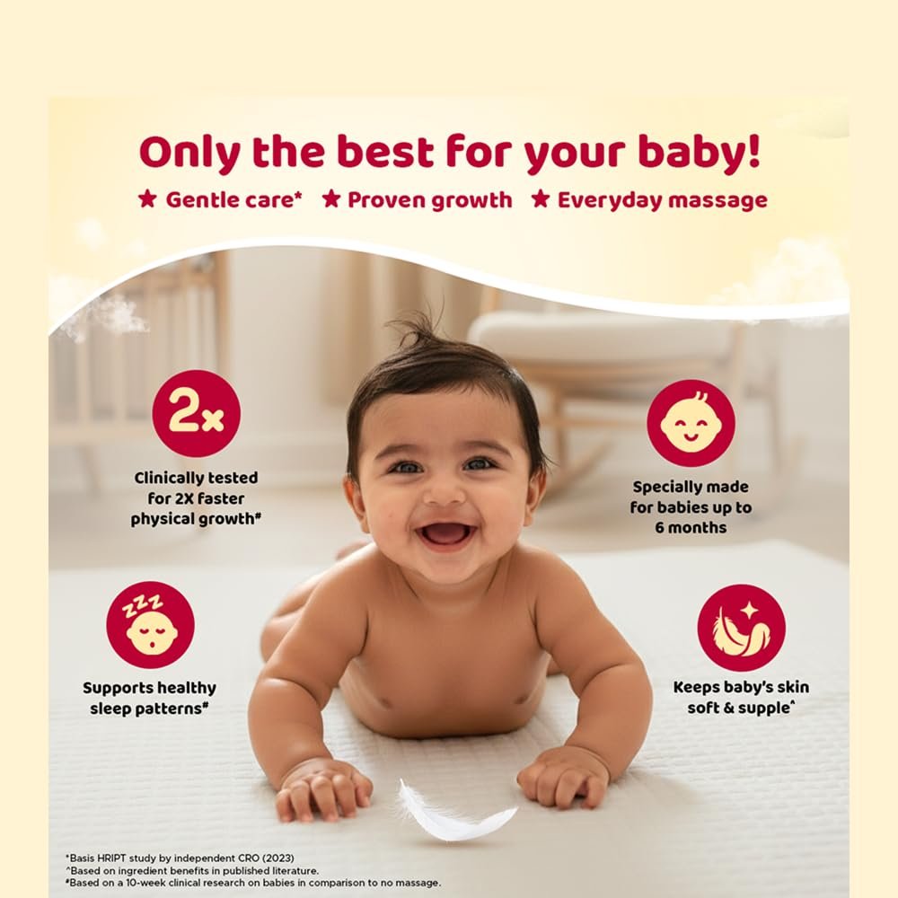 Dabur Lal Tail : Ayurvedic Baby Oil|Clinically Tested 2x Faster Physical Growth for Stronger Bones and Muscles- 200 ml thumbnail