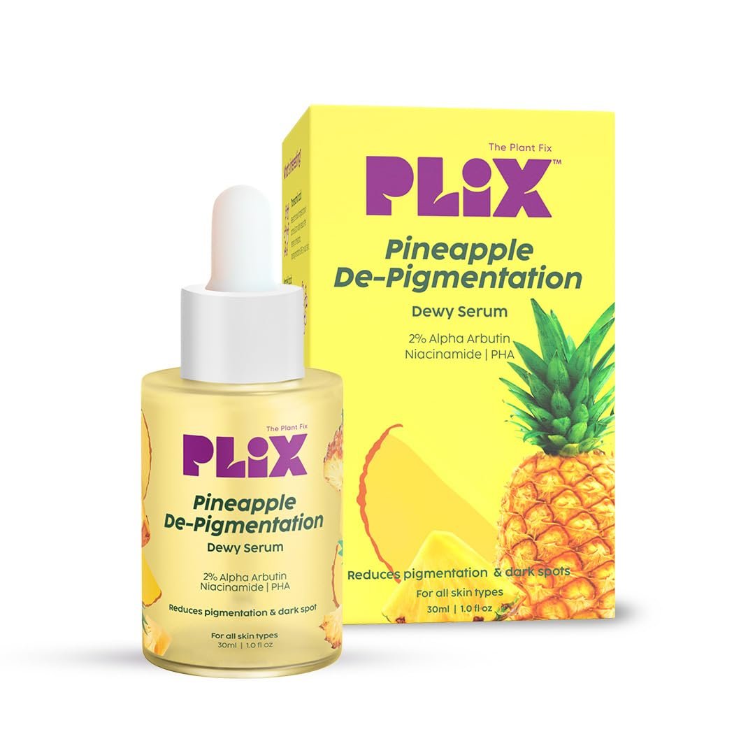 The Plant Fix Plix 2% Alpha Arbutin Pineapple De-Pigmentation Dewy Face Serum for Pigmentation & Dark Spots Removal for Unisex with 10% Niacinamide, 5% PHA for All Skin, 30ml thumbnail
