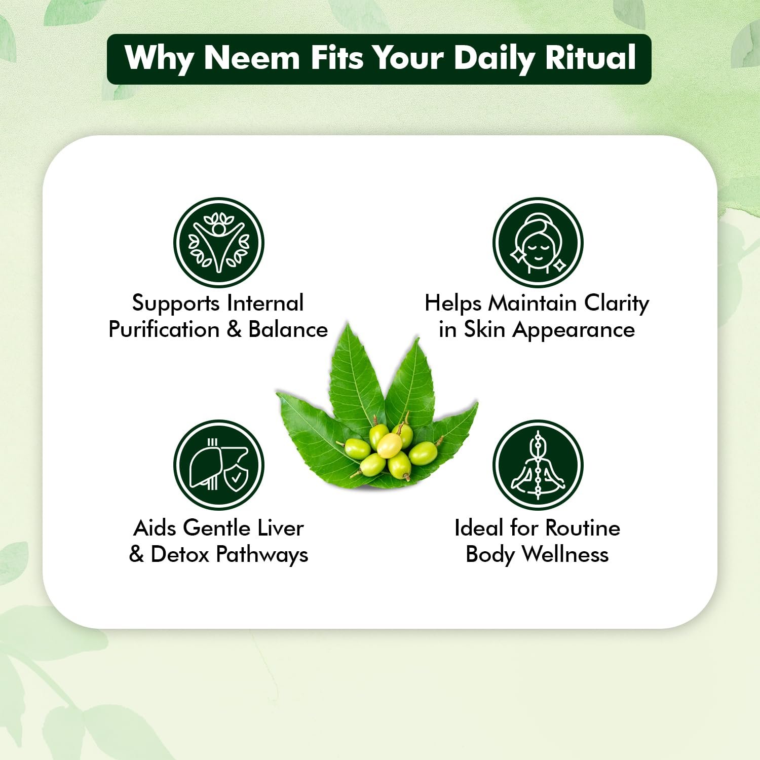 Baidyanath Ayurved Neem 60 Tablets | Herb For healthy Skin & Hair, Natural Extracts Of Neem | thumbnail