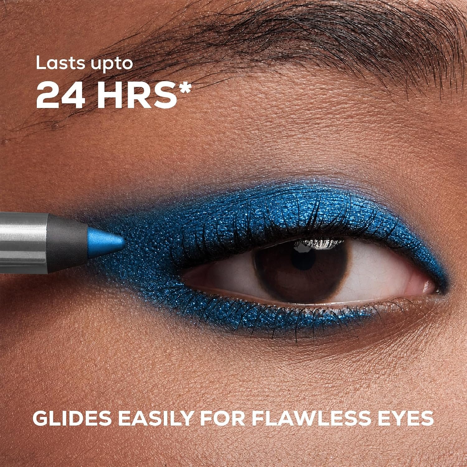 RENEE Midnight Kohl Pencil- Blue | Waterproof, Smudge-proof Kajal With Sharpener | Matte Finish, Long-lasting Upto 24 Hours | One-swipe Application With Vitamin E | 1.5 g thumbnail