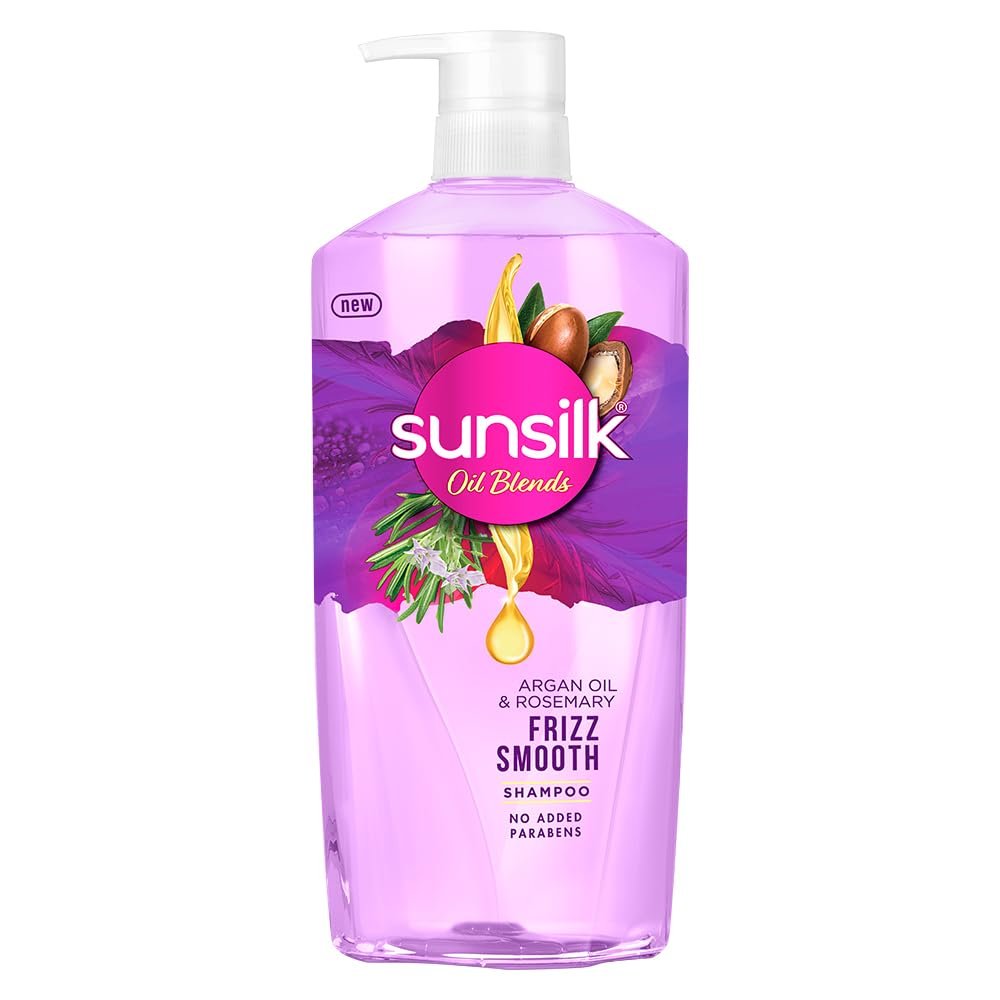 Sunsilk Argan Oil & Rosemary Frizz Smooth Oil Blends Shampoo | for Frizzy Hair | with No Added Parabens | 700 ML thumbnail