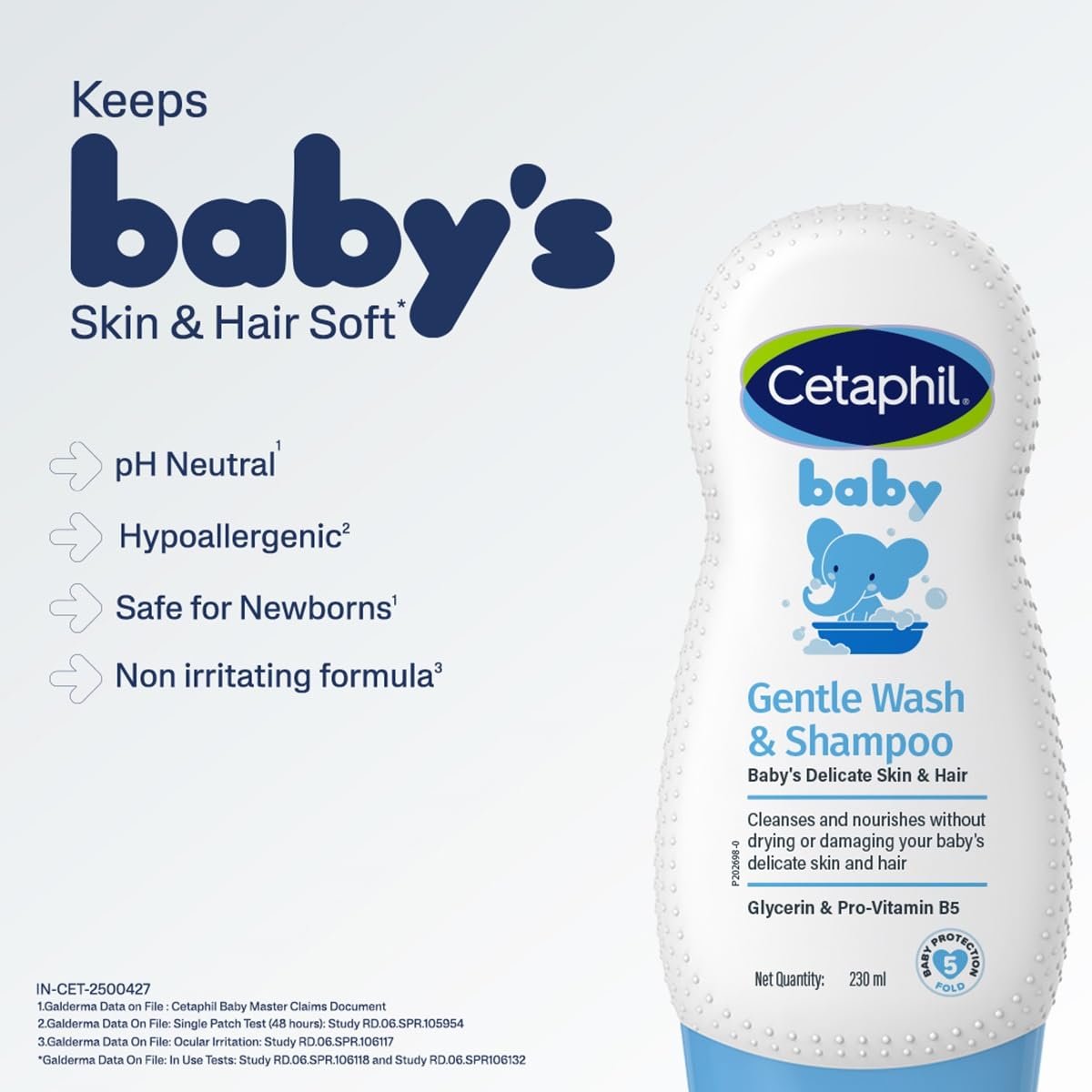 Cetaphil Baby Shampoo and Wash, 230 ml thumbnail