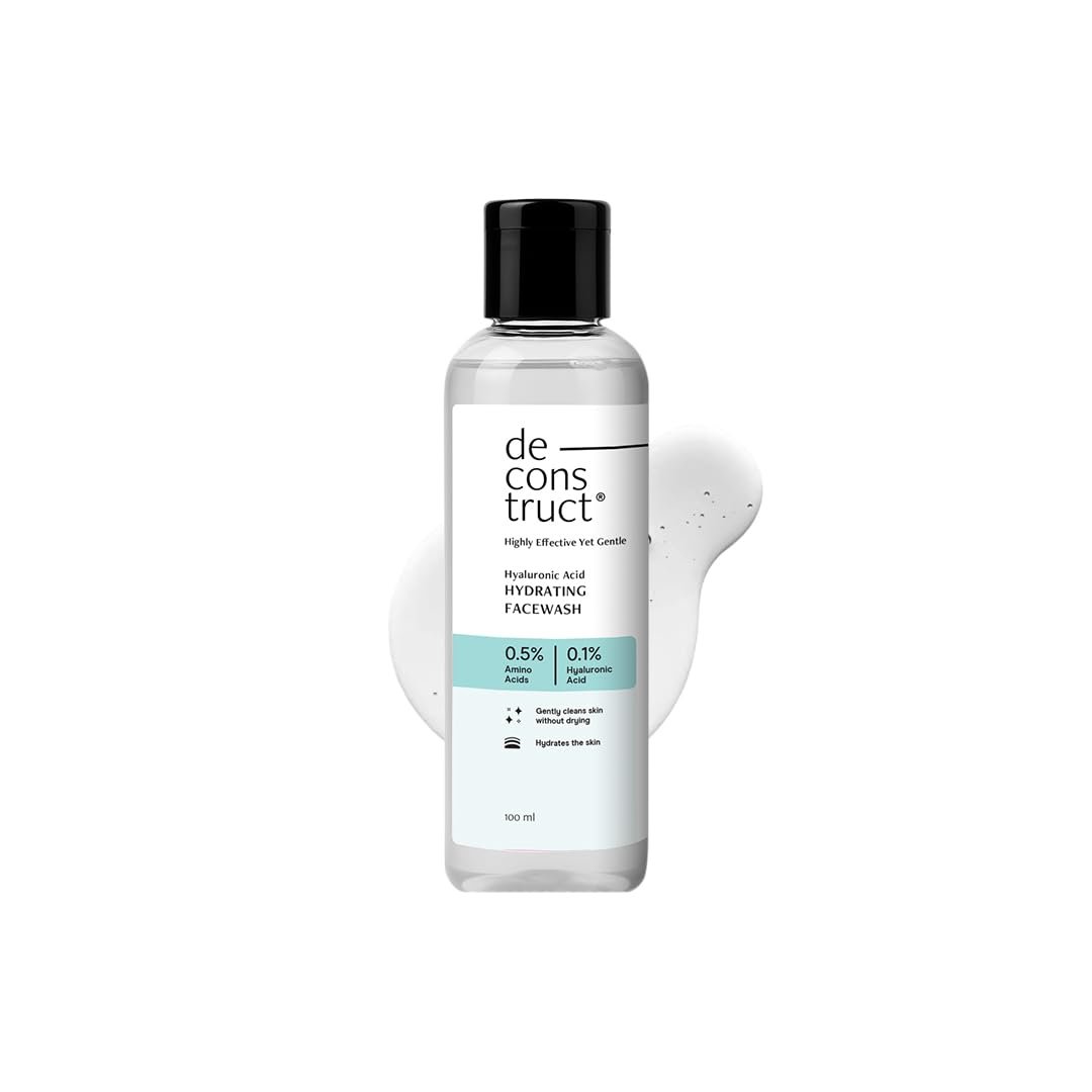 Deconstruct Hyaluronic Acid Hydrating Facewash- 0.5% Amino Acids + 0.1% Hyaluronic Acid | Gentle Cleanser | Hydrating | For Dry Skin | 100ml thumbnail
