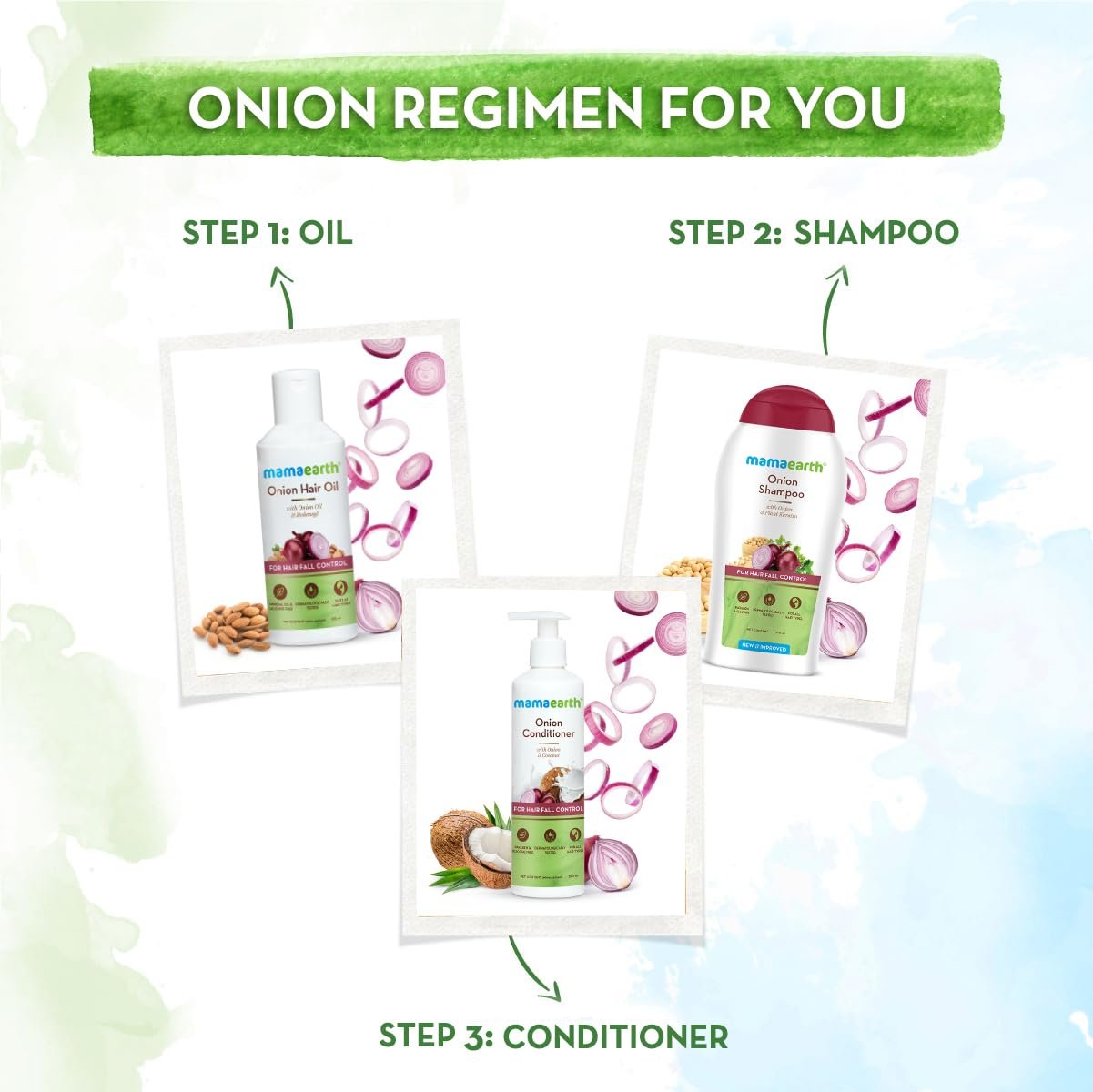 Mamaearth Onion Shampoo for Hair Fall Control & Hair Growth with Onion & Plant Keratin - 100 ml thumbnail