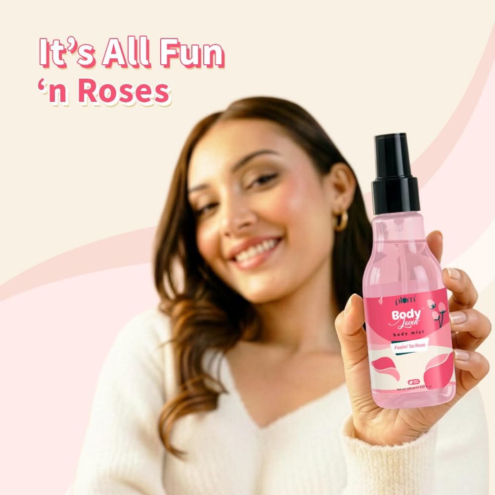 Plum BodyLovin' Feelin' So Rose Body Mist | Long Lasting Floral Fragrance For Women With Fresh Floral, Rose & Musk Body Spray 150 ml thumbnail