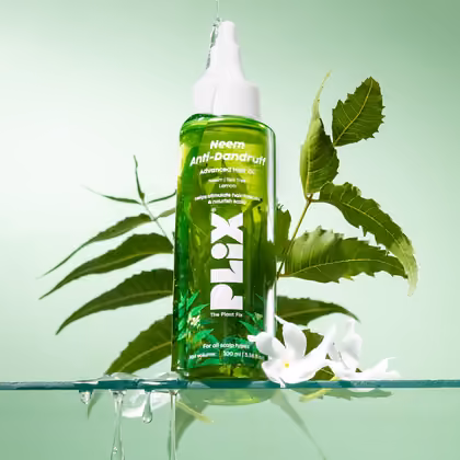 PLIX - THE PLANT FIX Neem Anti-Dandruff Advanced Hair Oil | Reduces Dandruff | Soothes Itchy Scalp | Calms Inflammation | Non-Greasy & Lightweight | Dermatogically Tested |100ml thumbnail
