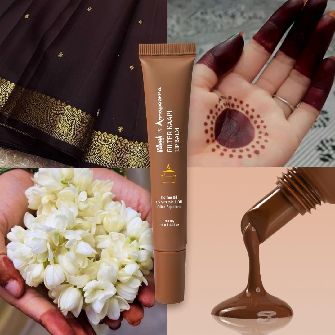 Vilvah x Annapoorna Filter Kaapi Lip Balm | Brown Tinted Lip Balm for Dry & Chapped Lips | Deep Moisturisation & Lip Nourishment | Helps Reduce Lip Pigmentation | Coffee Oil & Vitamin E |10g thumbnail