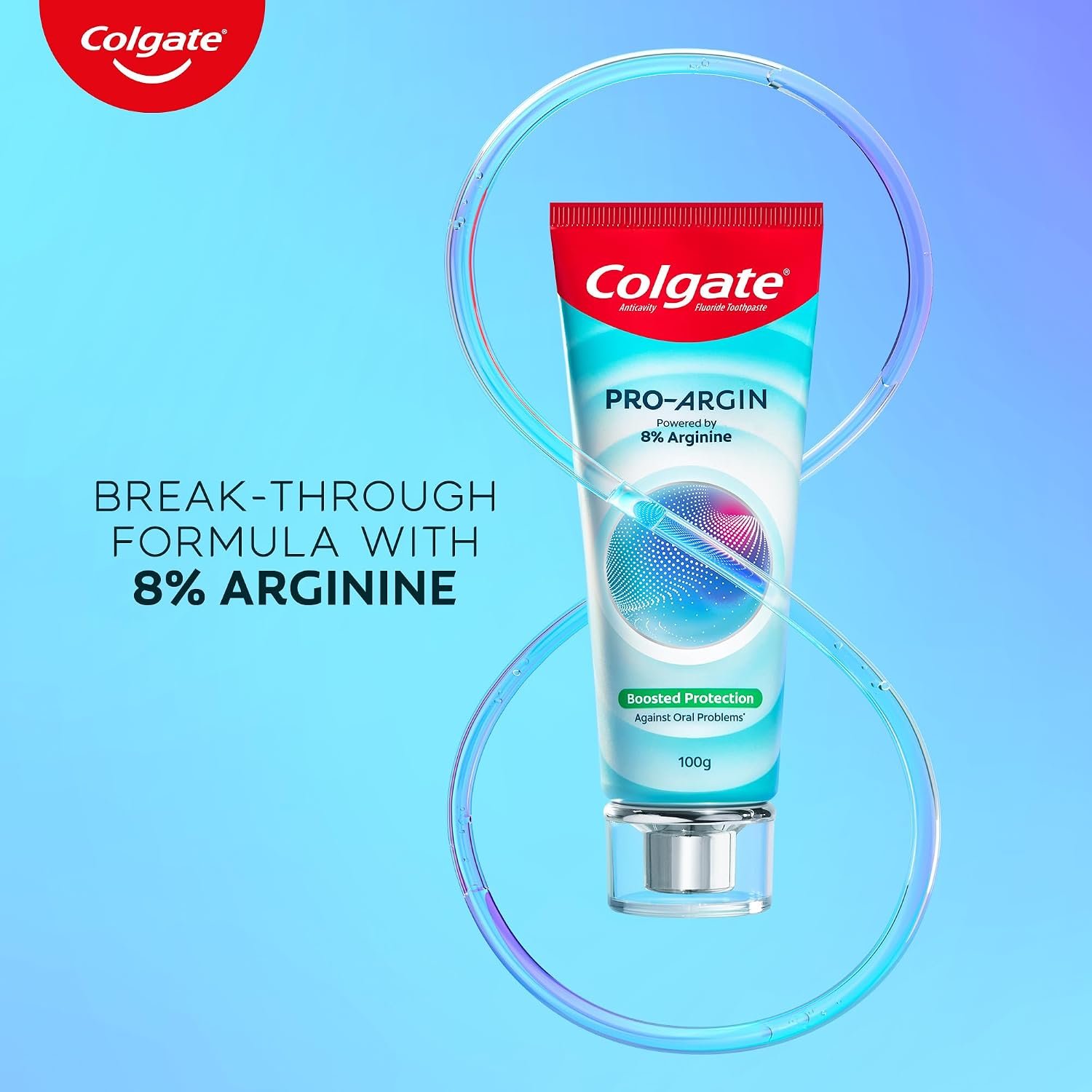 Colgate Pro Argin Toothpaste, Sensitivity Protection in 60 Seconds, 8% Arginine, Boosted Protection against Sensitivity, Enamel Damage, Oral pH, Cavities (100g) thumbnail