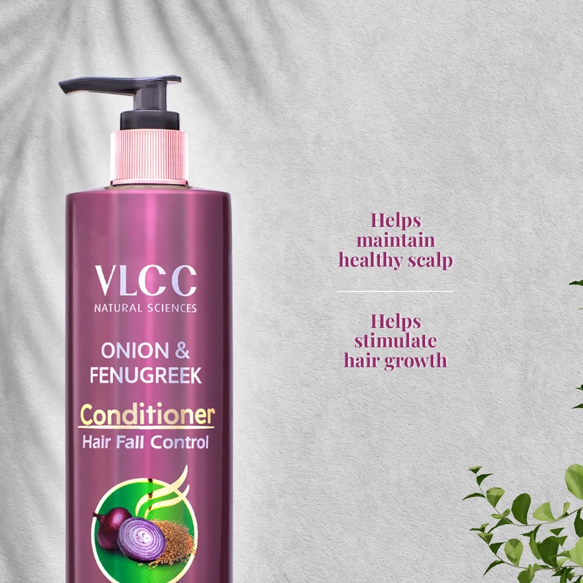 VLCC Onion & Fenugreek Conditioner - 200ml | Hair Softening | Smoothens Hair to Control Breakage | Sulphate & Paraben Free Conditioner With Onion, Fenugreek, Almond and Black Seed thumbnail